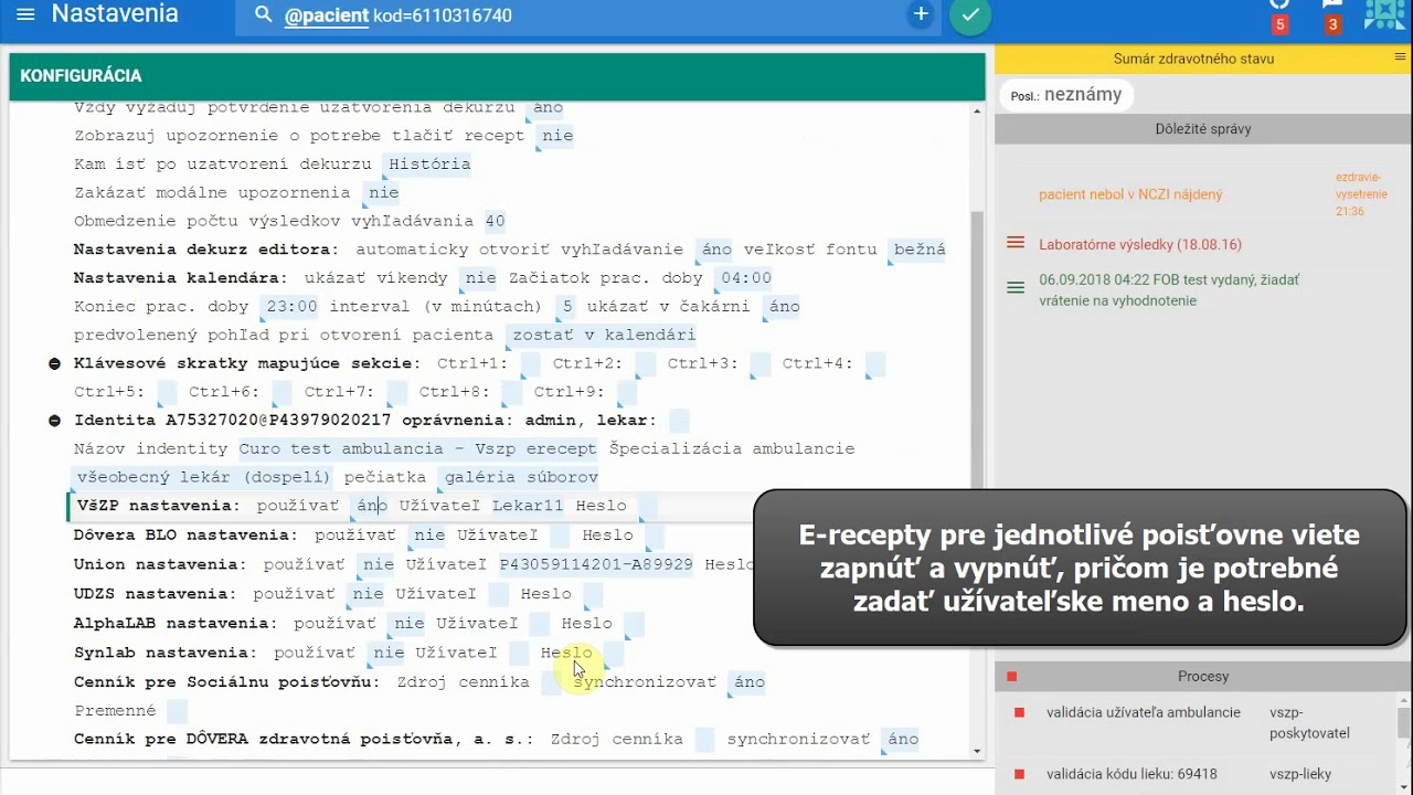 Náhľad videa Ako zapnúť / vypnúť e-recepty pre jednotlivé poisťovne