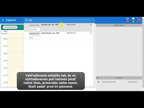 Náhľad videa Vyhľadávanie pacienta