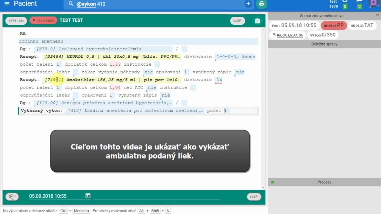 Náhľad videa Vykázanie ambulantne podaného lieku