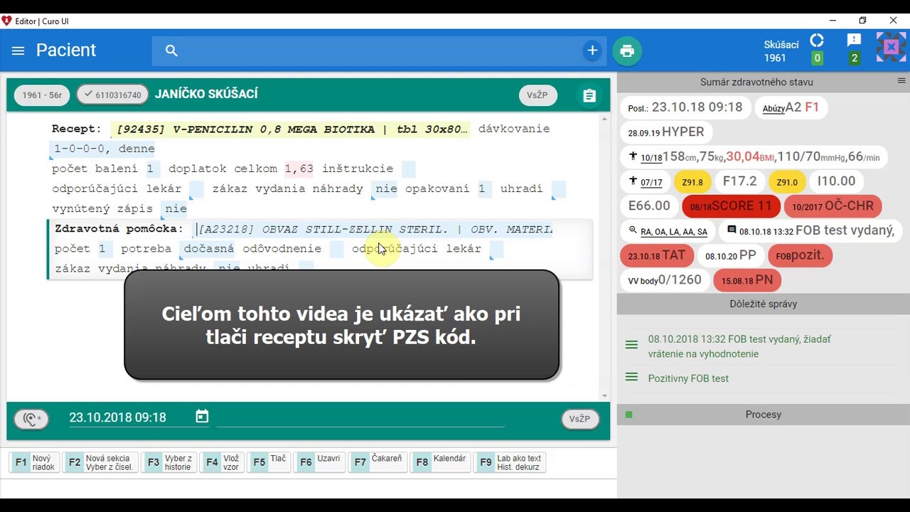 Náhľad videa Ako pri tlači receptu skryť PZS kód